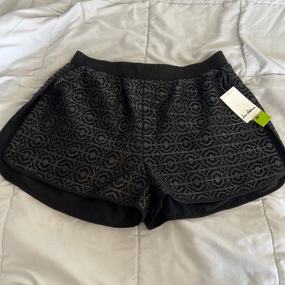 NWT Leather Detail Jogging Shorts